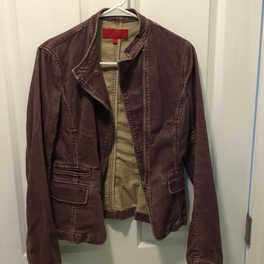 Rugged burgundy jacket